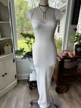 knee length dresses for ladies Dance Floor Bound Maxi Dress - White main image 1
